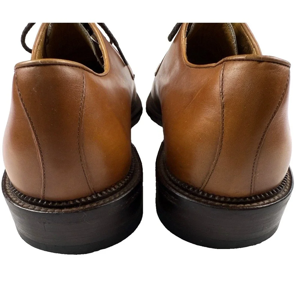 Magnanni Brown Leather Spilt Toe Derby Shoes Men's Size 10 D #8114 Made in Spain